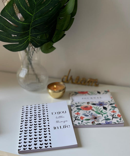 B&W Heart Notebooks- Plain