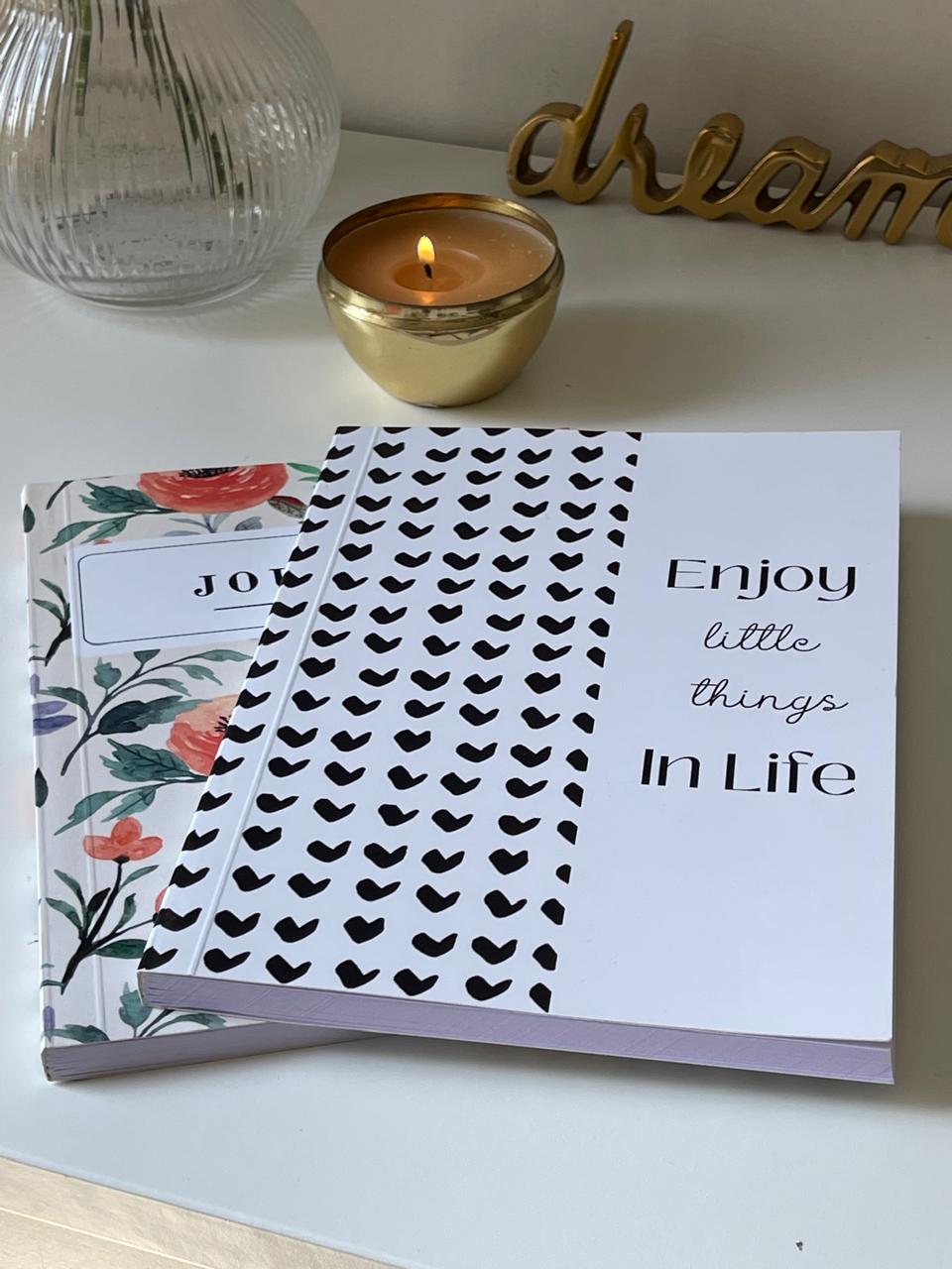 B&W Heart Notebooks- Plain