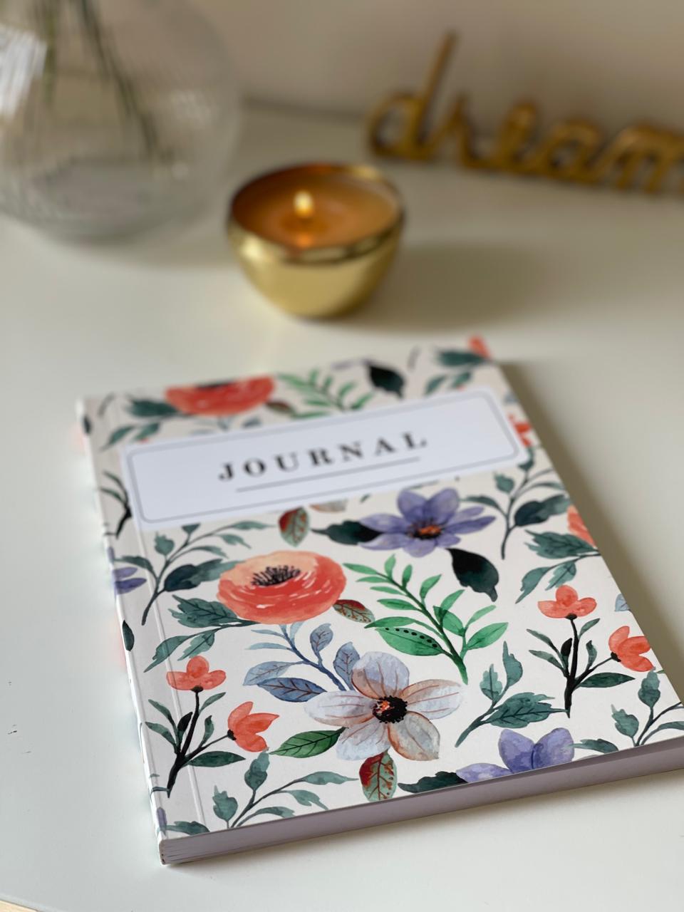 Floral Plain Notebook