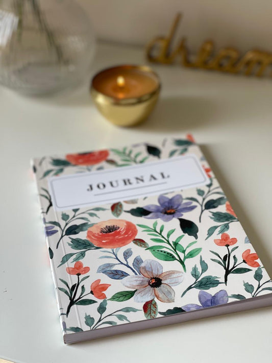 Floral Plain Notebook