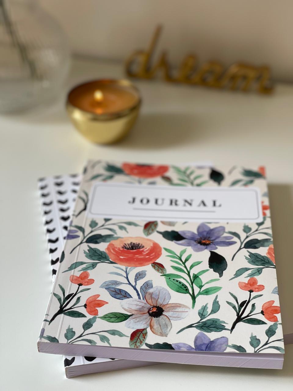 Floral Plain Notebook